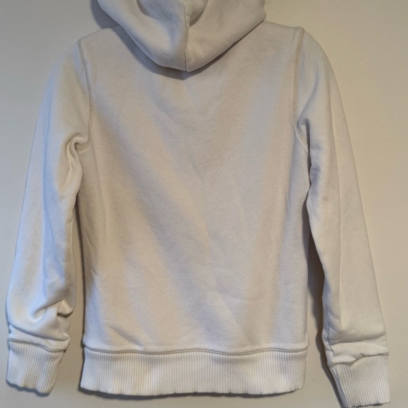 Aeropostale White Hoodie Blue Logo Full Zip Faux Lined Size Medium - Picture 15 of 15